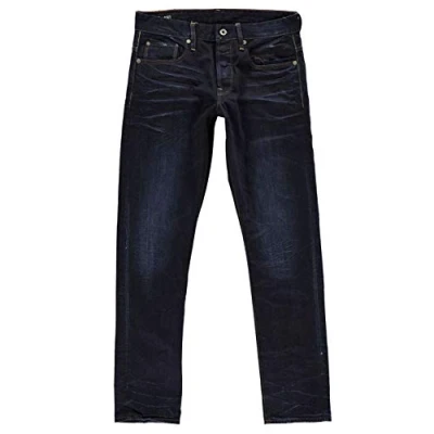 Bild av G STAR RAW unisex vuxen jeans 3301 Regular avsmalnande , Blå (Dk Aged 6576 89) 27W / 32L