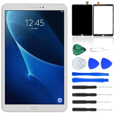 Bild av NB+ Skärmersättning för Samsung Galaxy Tab A 10,1 tum SM T580 T585 pekskärm digitaliseringsglas förinstallerat självhäftande vit (ej LCD skärm)