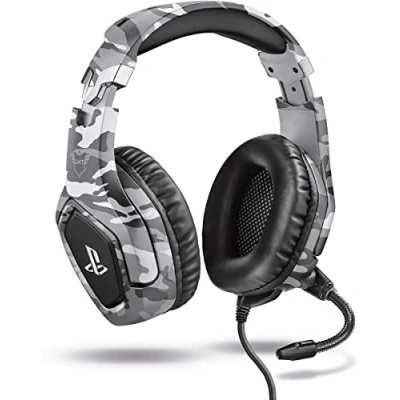 Bild av Trust GXT 488 Forze G Gaming Headset Officiellt licensierat för PlayStation med vikbar mikrofon PS4 och PS5, In Line Volymkontroll, Mjuka öronkuddar, 1.2m kabel Grå