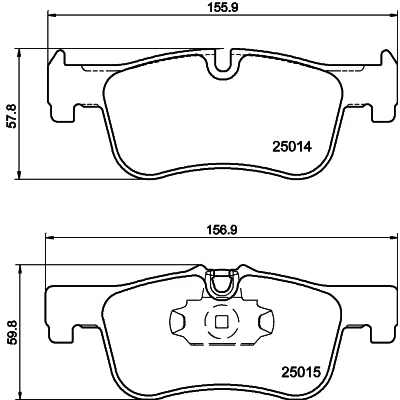 Bild av HELLA 8DB 355 020 201 Jeu de plaquettes frein préparé pour indicateur d&#039;usure BMW: 1 5 portes, 2 Coupe, 3 portes
