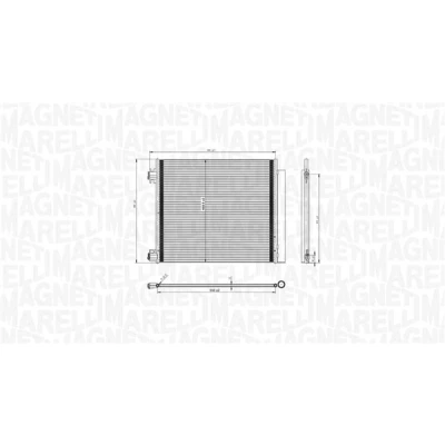 Bild av MAGNETI MARELLI 350203832000 Condenseur De Clim avec déshydrateur 550x468,6x12 468,6 550 12 NISSAN: Qashqai 2, X Trail, RENAULT: Espace 5, Kadjar