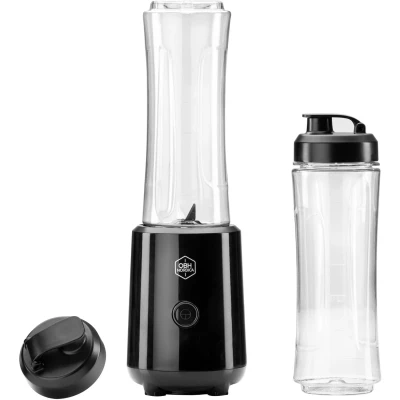 Bild av OBH NORDICA Twister Go Blender 7744 Smoothieblender Svart Pulsfunktion 2 st BPA Fria Take Away Flaskor Med Drickpip 300 W