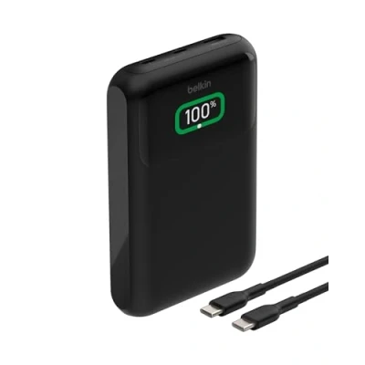 Bild av Belkin BoostCharge 20K powerbank för din laptop med 3 portar, USB C och A PD snabb laddning, bärbar laddare MacBook, iPhone 16 serien, iPad Pro, Galaxy S24, m.fl. Svart
