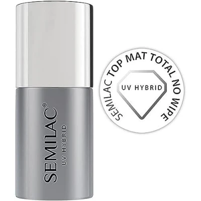 Bild av UV nagellack Top Coat Semilac Matt Total No Wipe 7 ml