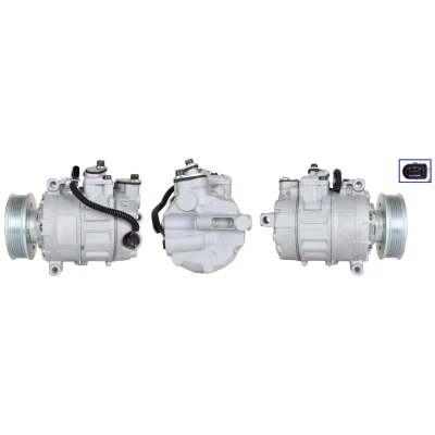 Bild av LUCAS ACP01180 Compresseur De Climatisation PAG 46 R 134a avec joints VOLKSWAGEN: Touareg I, AUDI: Q7, PORSCHE: Cayenne