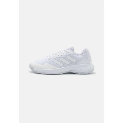 Bild av adidas Performance Gamecourt Tennisskor för grus, Storlek: 45 1/3, Footwear white/matte silver Textil/syntet