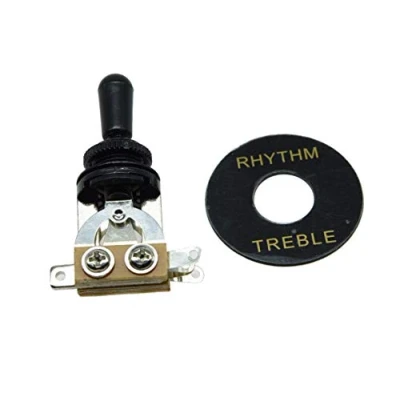 Bild av Dopro LP gitarr 3 vägs vippbrytare svart med spets och RHYTHM TREBLE platta för Les Paul