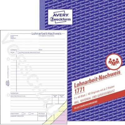 Bild av Avery 1771, 120 ark, A5, Rosa, Vit, Gul, 148 mm, 210 mm