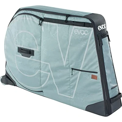 Bild av EVOC BIKE BAG lätt cykeltransportväska (cykelväska inkl. hjul, separat hjulfack, FORK MOUNT stabilisering, extra brett chassi, max. hjulbas 126 cm, hjulväska), stålgrå
