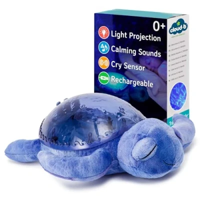 Bild av Cloud b Ocean Projector Nightlight with 2 White Noise and Soothing Sounds Rechargeable Adjustable Settings Auto Shutoff Cry Sensor Eco Tranquil Turtle® (Rechargeable)