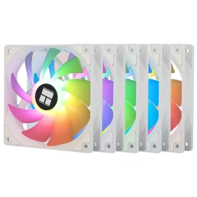 Bild av Thermalright TL C12CW S X5 CPU luftfläkt 120 mm ARGB kylfläkt, PWM tyst datorfläkt med FDB lager, fläkt upp till 1 550 varv/min, PC fläkt, 5 fläktpaket