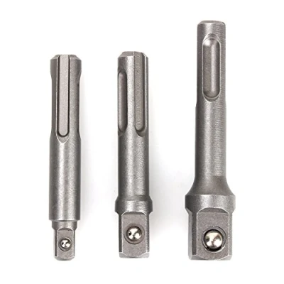 Bild av Yosoo 3 st 1/4&quot; 3/8&quot; 1/2&quot; uttag drivrutin adapter borrbit extra lång för SDS Plus hammare borr