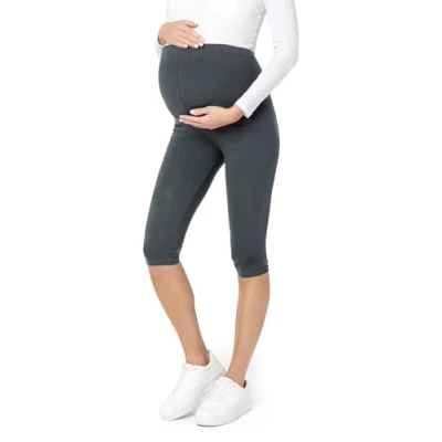 Bild av Be Mammy Dams 3/4 Moderskap Leggings Tights BE20 229 (Grafit, L)