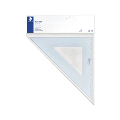 Bild av Staedtler 567 36 45 ST Mars Plexiglas Zeichendreieck cm, blau transparent, 45/45