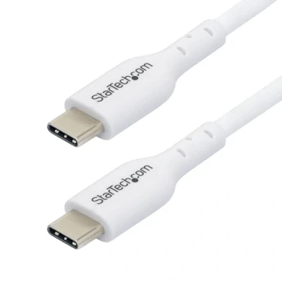 Bild av StarTech.com 3.3ft (1m) USB C Charging cable Charge &amp; Sync 60W (3A) PD 2.0 Laptop Charger White Cord 24 pin to 1 m