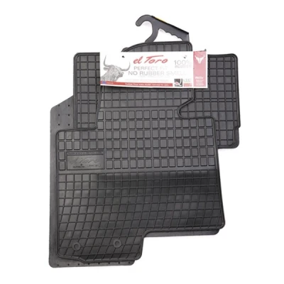 Bild av FROGUM 0422 Ensemble de tapis sol Caoutchouc avant et arrière 4 noir Sur mesure HYUNDAI: ix35, KIA: Sportage III