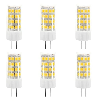 Bild av 6 pack G4 AC/DC 12 V LED glödlampa, 5 watt, 500 lumen, varm vit 3 000 K, 360 strålvinkel, 50 W ekvivalent, halogen/xenon/glödlampa, ej dimbar UK lager