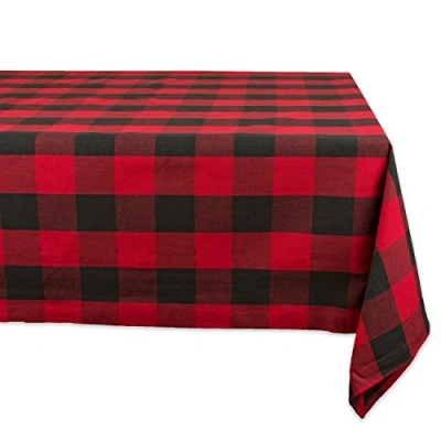 Bild av DII Buffalo Check Collection klassisk bordsduk med bondgårdsmotiv, bomull, röd/svart, bordsduk, 60 x 84 cm