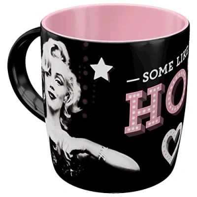 Bild av Nostalgic Art Kaffemugg i retrostil, Marilyn Some Like It Hot Presentidé för filmälskare, av keramik, rolig vintagedesign med ordspråk, 330 ml
