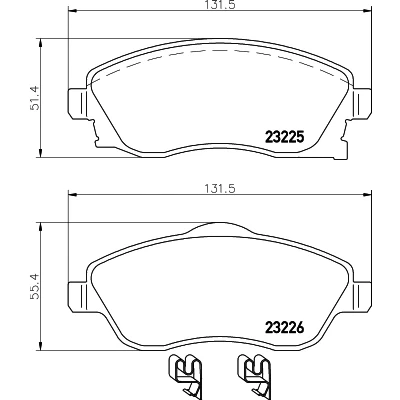 Bild av HELLA 8DB 355 018 511 Jeu de plaquettes frein avec indicateur d&#039;usure vis d&#039;étrier accessoires OPEL: Meriva A