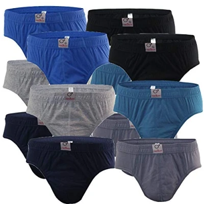 Bild av BestSale247 3 pack, 6 12 pack herrtrosor, kalsonger, finribbad trosa, underkläder av 100 % bomull, Förpackning med 580, 3XL