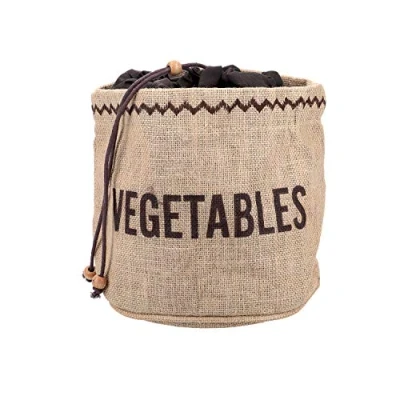 Bild av Natural Elements Förvaring för Grönsaker Eco friendly, Säck i Jute, Brun, VEGETABLE, 21 x 20 cm, JVVS
