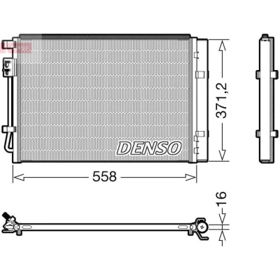 Bild av DENSO DCN41015 Condenseur De Clim avec déshydrateur R 134a HYUNDAI: i20 II 3/5 portes