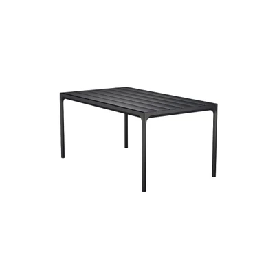 Bild av HOUE FOUR Table Trädgårdsbord Black/Black Aluminium 90x160 H74 x W90 D160 cm