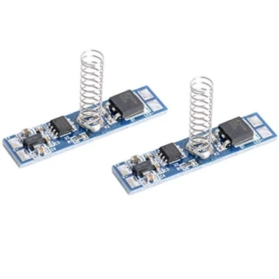 Bild av Aftertech® 2st TOUCH 12V 24V 8A DIMMER INTERRUTTOR FÖR ALUMINIUM PROFILER OCH STRIP LED MED BLÅ INDIKATOR MINNY