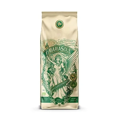 Bild av MariaSole Caffè Espresso Bio 1 kg ny design samma smak traditionell rostning över träeld i handarbete premium ekologiska kaffebönor för helautomatiska och skärmhållare
