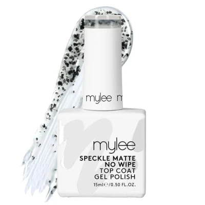Bild av Mygel av Mylee Nail Gel Polish Matte No Wipe Speckle Top Coat 15ml, UV/LED Soak Off Art Manicure Pedicure for Professional, Salon &amp; Home Use, Longing, Easy To Apply, Chips, Surable Safe