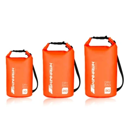 Bild av Skinhawk Dry Bag 10 l/20 l/30 L vattentät väska/vattensäker, torrväska/torrväska/torrväska/ryggsäck, apelsin, 20