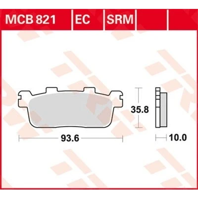 Bild av TRW Sinter Maxi Scooter MCB821SRM Jeu de plaquettes frein