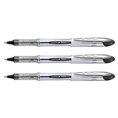 Bild av UNI BALL Set med 3 Vision Elite UB200 flytande bläck, medium spets, 0,8 mm svart