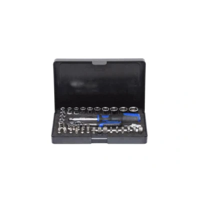 Bild av KS TOOLS 918.0640 Jeu de douilles Acier chrome vanadium 1/4 avec fonction crantage à tête carrée