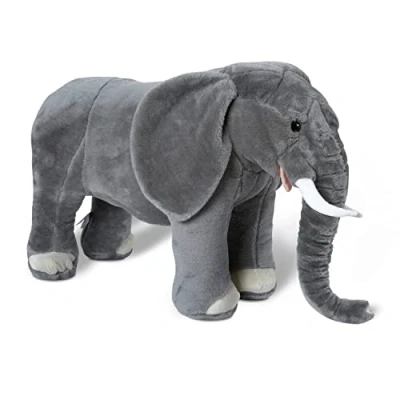 Bild av Melissa &amp; Doug elefant plysch mjuk leksak djur alla åldrar Present till pojke eller flicka