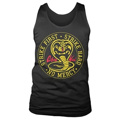 Bild av Cobra Kai Officiellt licensierad Round Patch Tank Top Vest (Svart), Large
