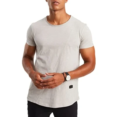 Bild av Leif Nelson sommar t shirt, rund hals, 100 % bomull, normal passform, svart, kortärmad, M (3840 cm), GRÅ,