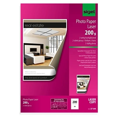 Bild av Sigel 200g A4 fotopapper för färglaser/kopiator ljusvit (100 ark) 200 Sheets