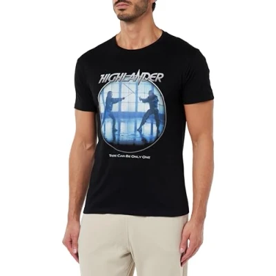 Bild av Highlander &quot;Fight Circle Only One&quot; MEHILDRTS009 T shirt för herr, svart, storlek M, M