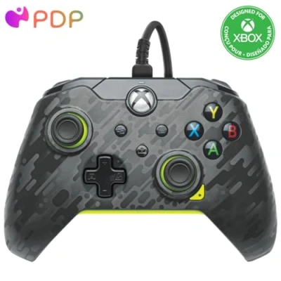 Bild av PDP Wired Controller Electric Carbon &amp; Yellow Microsoft Xbox One