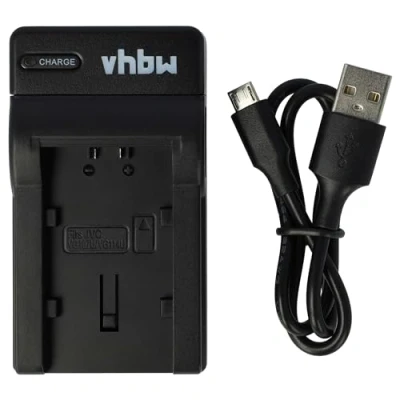 Bild av vhbw USB batteriladdare kompatibel med JVC EVERIO GZ E205BEU, E205WEU, E100 Digitalkamera, videocorder, actionCam batteri laddare