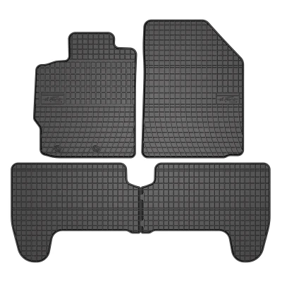 Bild av FROGUM 0803 Ensemble de tapis sol Caoutchouc avant et arrière 4 noir Sur mesure TOYOTA: Yaris II 3/5 portes