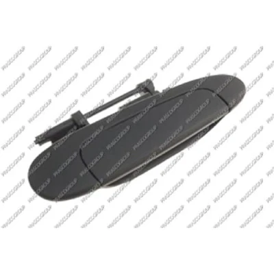 Bild av PRASCO TY3208101 Dörrhandtag ytter, till höger bak svart blank TOYOTA: Yaris I Hatchback (P1) 1.0, 1.3, 1.5, 1.4 D 4D 1999 2005