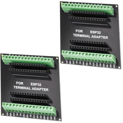 Bild av 2 stycken ESP32 breakoutboard för 30PIN, utvecklingstavla 2,4 GHz Dual Core WLAN WiFi Bluetooth i 1 mikrostyrenhet ESP WROOM 32 chip Arduino