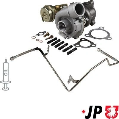 Bild av JP GROUP 1117801810 Turbocompresseur à gaz d&#039;échappement y compris Jeu de joints d’étanchéité, avec aspiration d&#039;huile