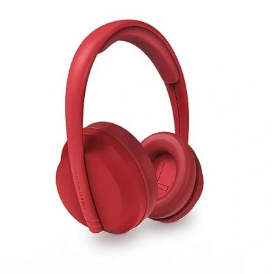 Bild av Energy Sistem Hoshi Eco Bluetooth® hörlurar (100% återvunnen GRS plast, Bluetooth 5.3, 23h batteri, justerbart huvudband, djup bas, röstassistent) röd