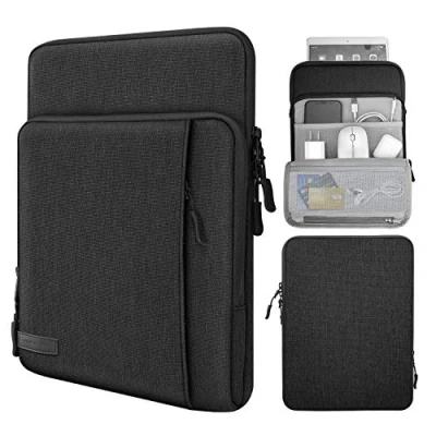 Bild av MoKo 9 11 inch Tablet Sleeve Bag Carrying Case with Storage Pockets Fits New iPad Pro M4/iPad Air M2 2024, 5/4 10.9, 11, 10/9/8th 10.9/10.2, Tab S8/S9 11,Black &amp; Gray