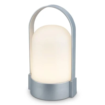 Bild av BRILONER LED bord trådlös IP44 med touch, dimbar i steg, batteri utbytbar, sänglampa, lä, lampa, campinglampa, bord, batterilampa, utomhus, 9 x 8 15,5 cm, matt krom
