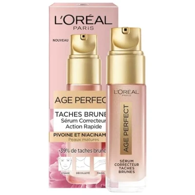 Bild av L&#039;Oréal Paris Age Perfect Golden bruna fläckar korrigeringsserum berikad med pion och niacinamidceller för mogen hud 30 ml